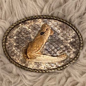 Vintage Rattlesnake Head Belt Buckle